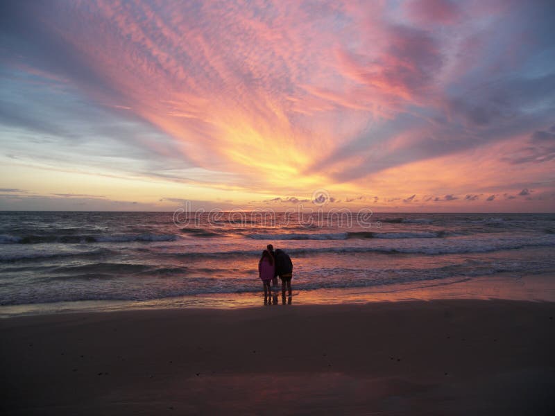Standing on the beach