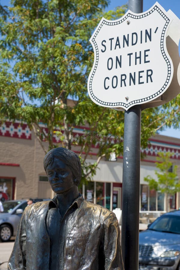 Standing on the Corner, Winslow AZ Editorial Stock Image Image of