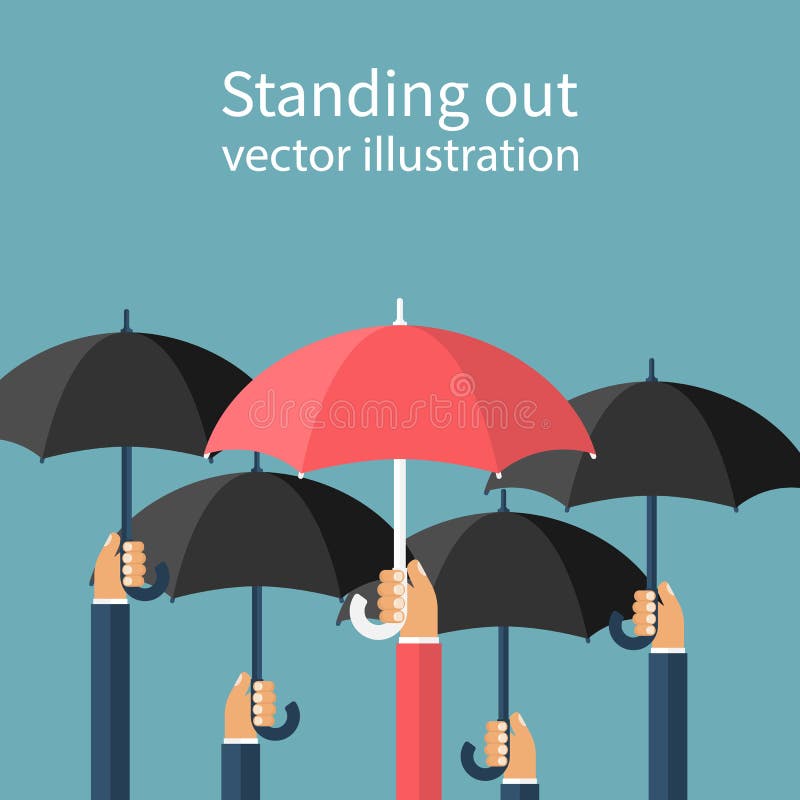 Standing out from the crowd stock illustration Standing out from the crowd stock illustration