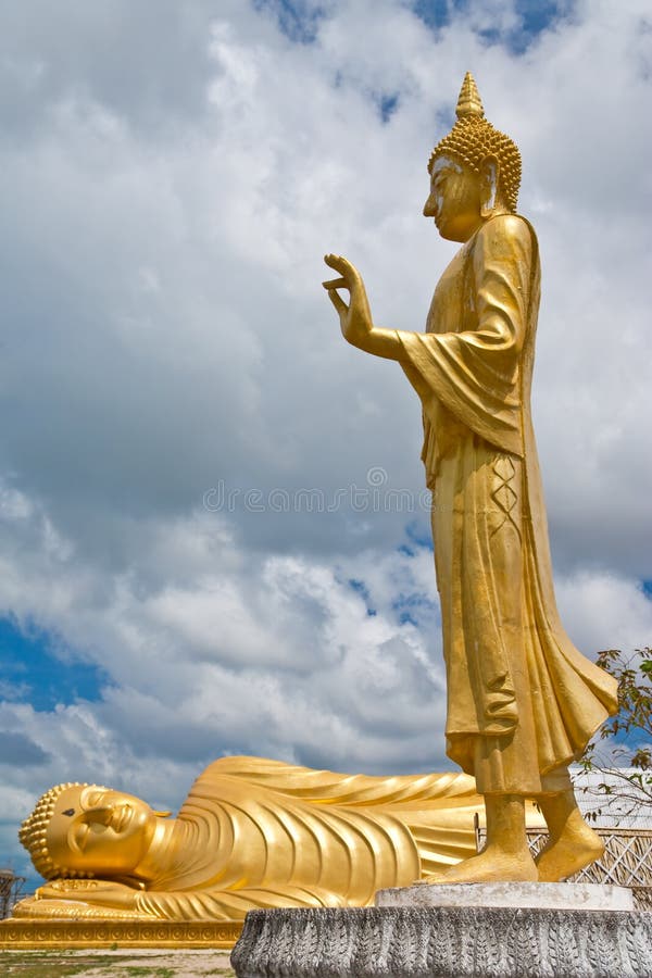 Standing and reclining Buddha statue, Thailand