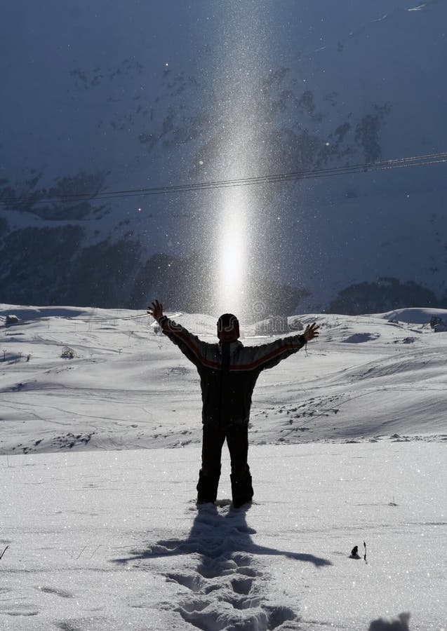 Standing in Snow, Enjoying Sunlight