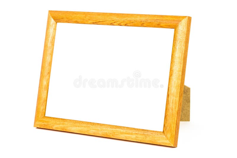 Standing Wooden Picture Frame on White Background Stock Image Image of exhibition, ornament