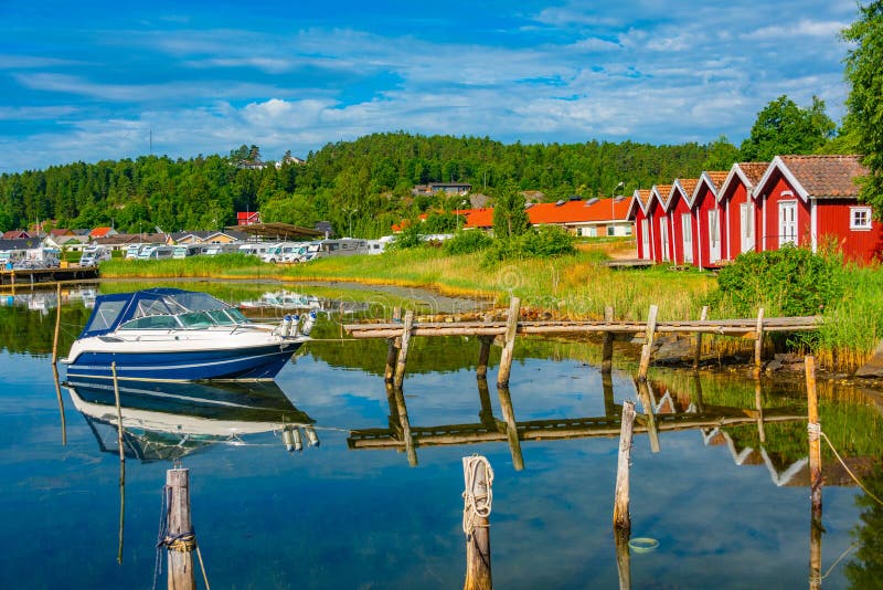 Standpunt van marina in de zweedse stad henan