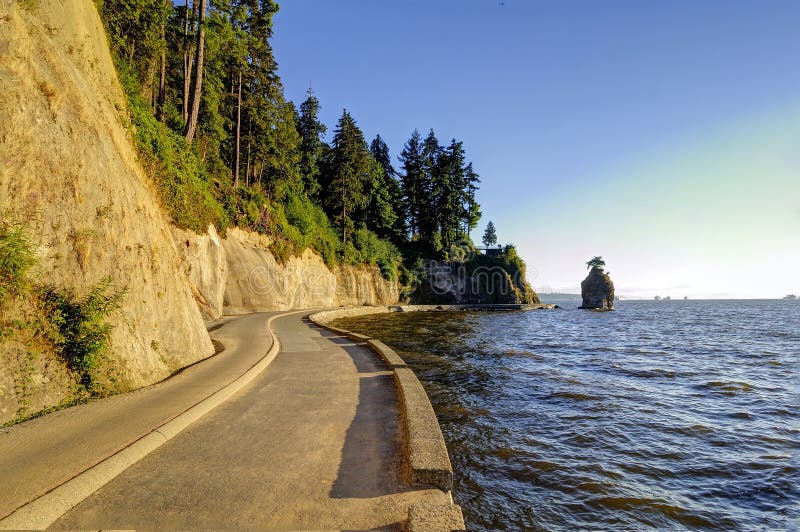 Stanley Park seawall in Vancouver, Canada