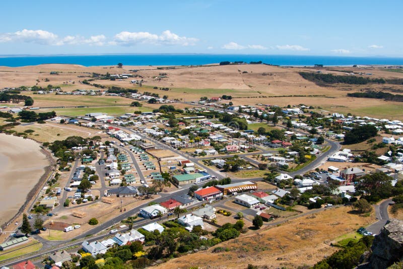 Stanley Tasmania stock image. Image of blue, houses, oceania 19303789