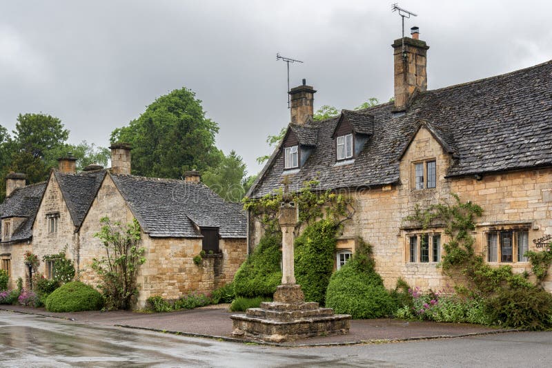 Stanton is a village in the Cotswolds district of Gloucestershire and is built almost completely of Cotswold stone stock photography