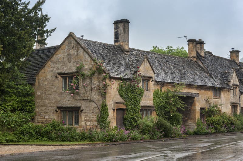 Stanton is a village in the Cotswolds district of Gloucestershire and is built almost completely of Cotswold stone stock photo