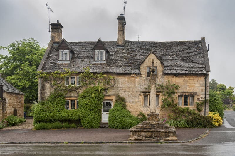 Stanton is a village in the Cotswolds district of Gloucestershire and is built almost completely of Cotswold stone royalty free stock photos