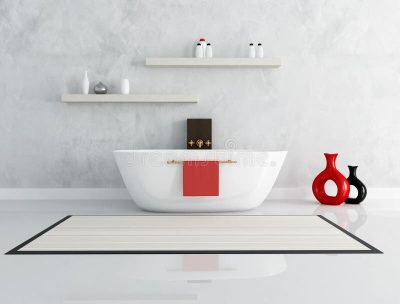 Stanza da bagno moderna elegante illustrazione di stock