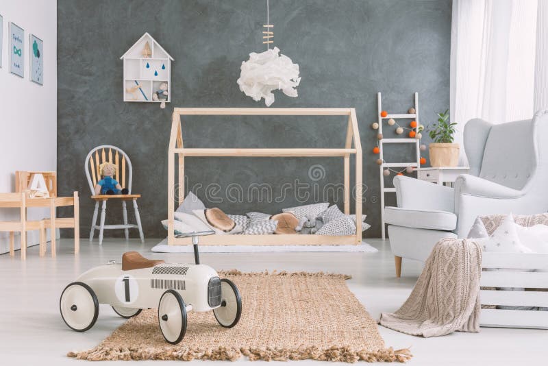 Stanza del bambino nello stile scandinavo immagine stock libera da diritti