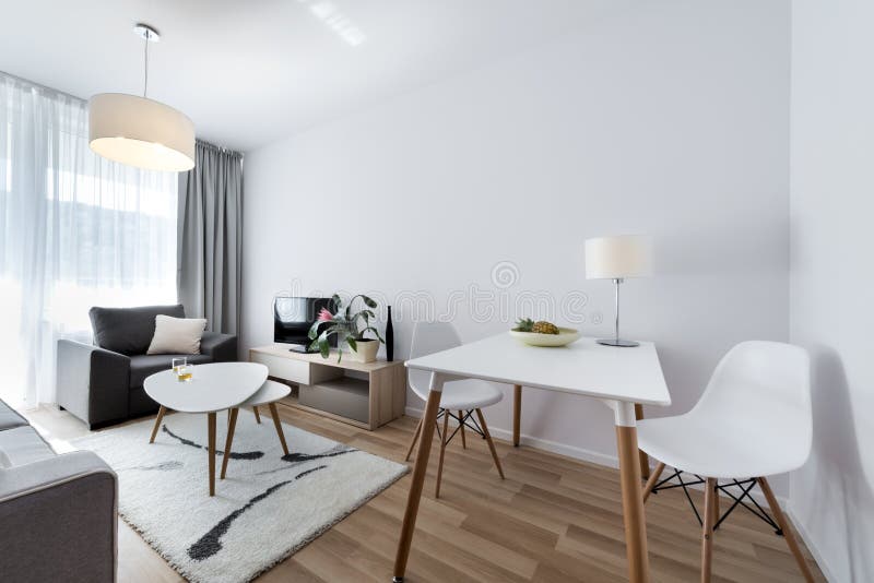 Stanza moderna di interior design nello stile scandinavo immagini stock Stanza moderna di interior design nello stile scandinavo immagini stock