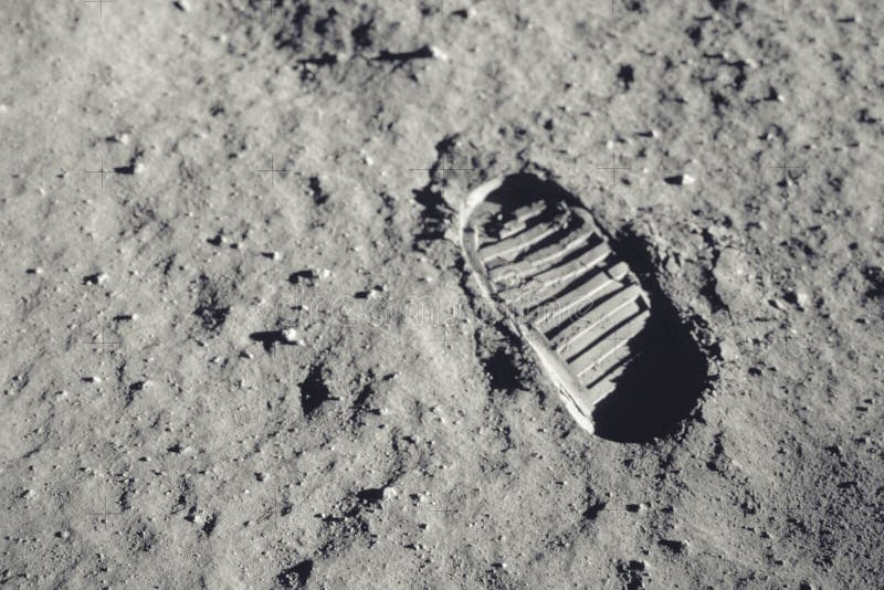 Step on the moon. Elements of this image furnished by NASA. Step on the moon. Elements of this image furnished by NASA