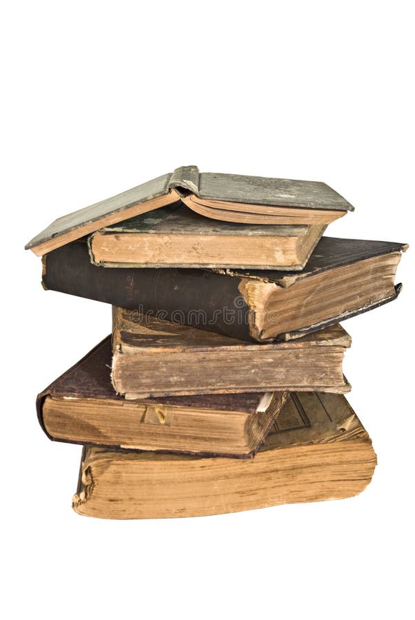 An assortment of vintage books isolated on white background. An assortment of vintage books isolated on white background.