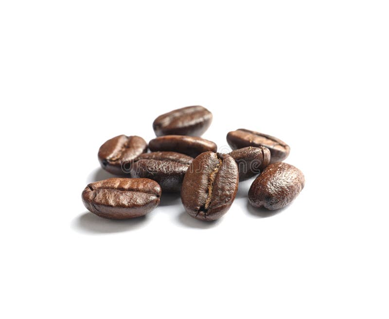Stapel av grillade kaffebönor royaltyfri bild