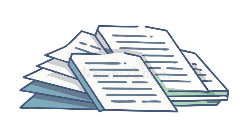 Stapel Dokumente Symbol Organisierte Dateien Büroverwaltung Vektor Entwurf Generative KI lizenzfreie abbildung