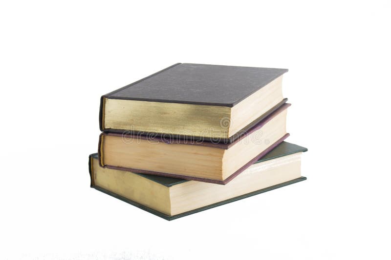 Stapel oude boeken die op wit worden geïsoleerdn royalty-vrije stock afbeeldingen Stapel oude boeken die op wit worden geïsoleerdn royalty-vrije stock afbeeldingen