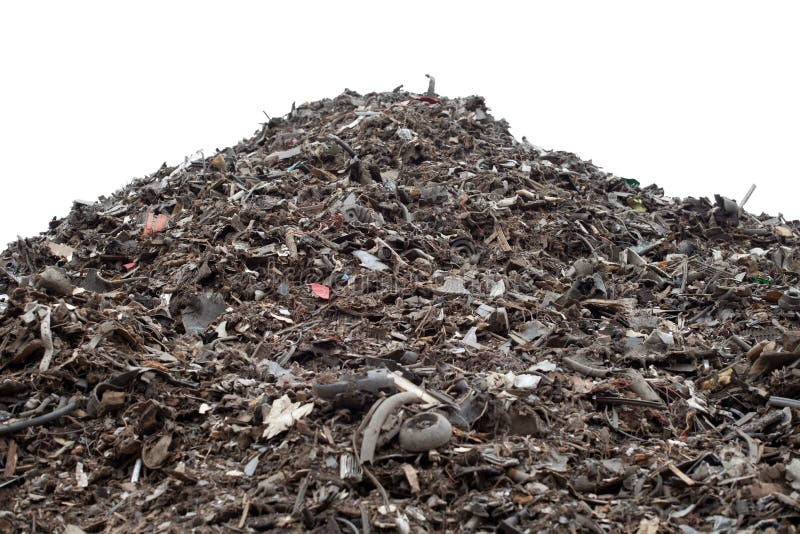 Big pile of plastic pieces separated from shredded cars. Big pile of plastic pieces separated from shredded cars.