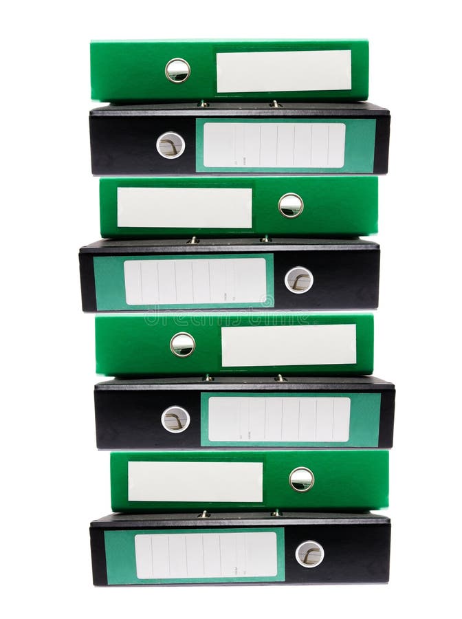 Stapel RingMappen stockfoto. Bild von sätze, stapel 13229212
