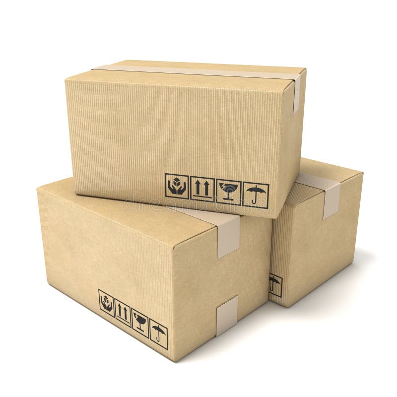 Stapel Sammelpacks Globales Paketlieferungskonzept 3d stock abbildung Stapel Sammelpacks Globales Paketlieferungskonzept 3d stock abbildung