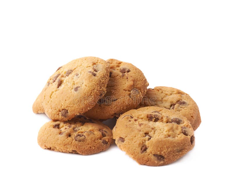 Stapel van ronde geïsoleerde koekjes royalty-vrije stock foto's Stapel van ronde geïsoleerde koekjes royalty-vrije stock foto's
