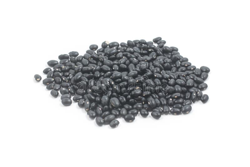 Stapel van zwarte bonen stock foto's