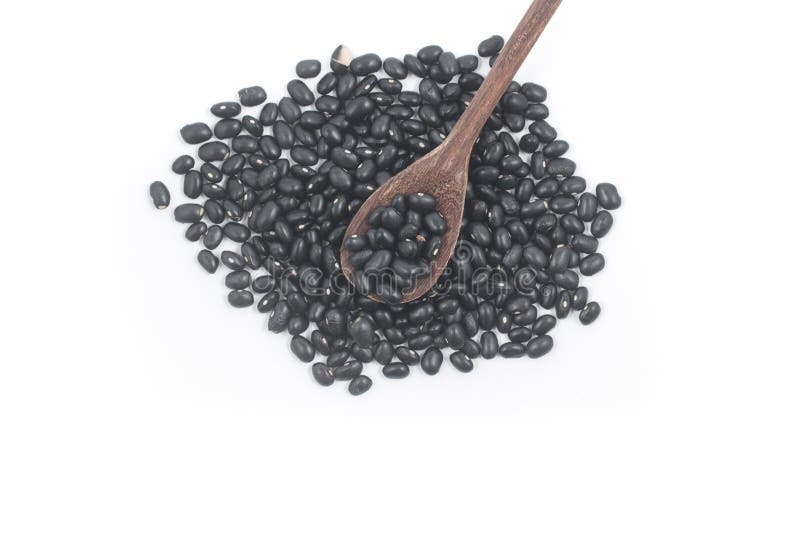 Stapel van zwarte bonen stock foto
