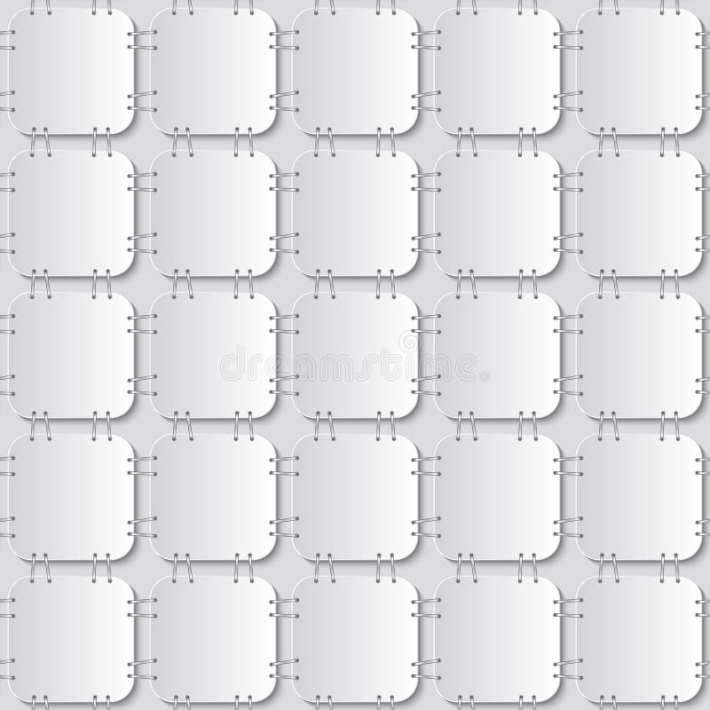 Stapled Papers Seamless Pattern Stock Illustrations 3 Stapled Papers
