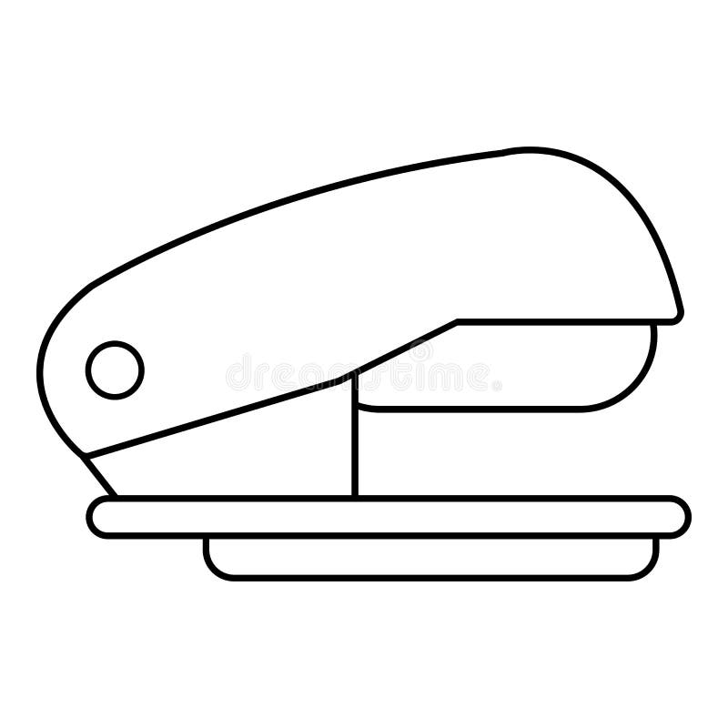 Stapler Icon, Outline Line Style Stock Vector Illustration of long