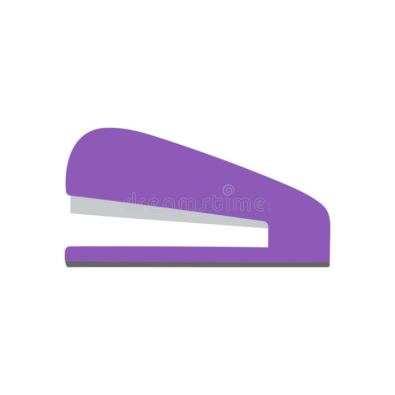 A purple stapler on white background Royalty Free Vector