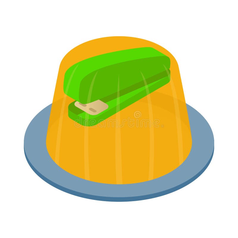 Stapler in the jelly icon, isometric 3d style