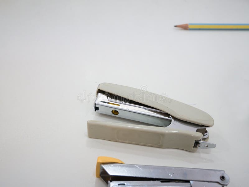 Stapler on the office desk stock photo. Image of work 99135992