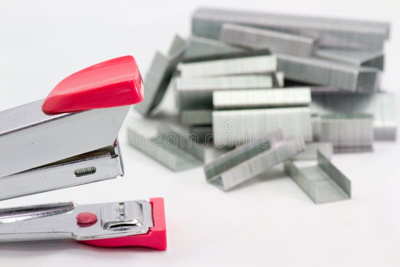 Stapler and Staples stock image. Image of educate, stapling - 20162539