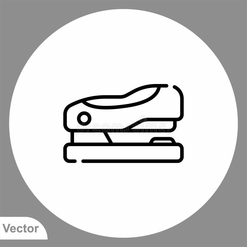 Stapler Vector Icon Sign Symbol Stock Vector Illustration of metal