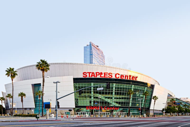 Staples Center At Sunrise In Los Angeles Editorial Photography Image