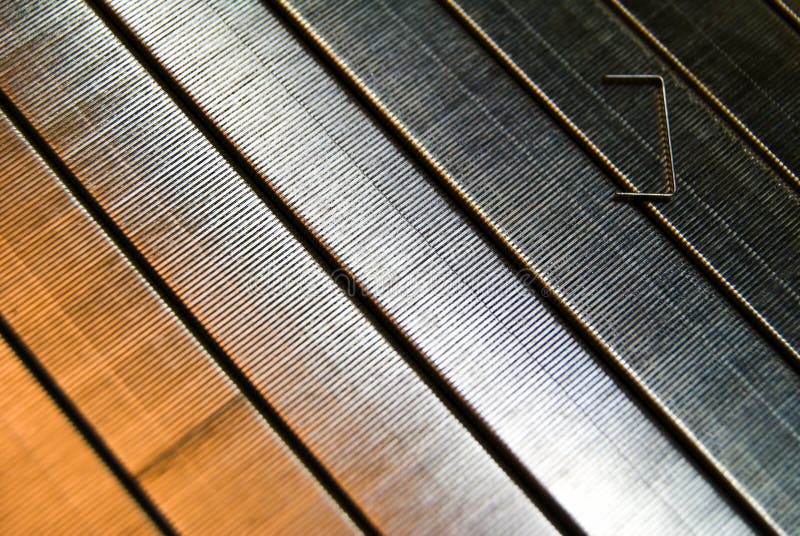 Two Rows of Staples in Macro Stock Image Image of close, equipment