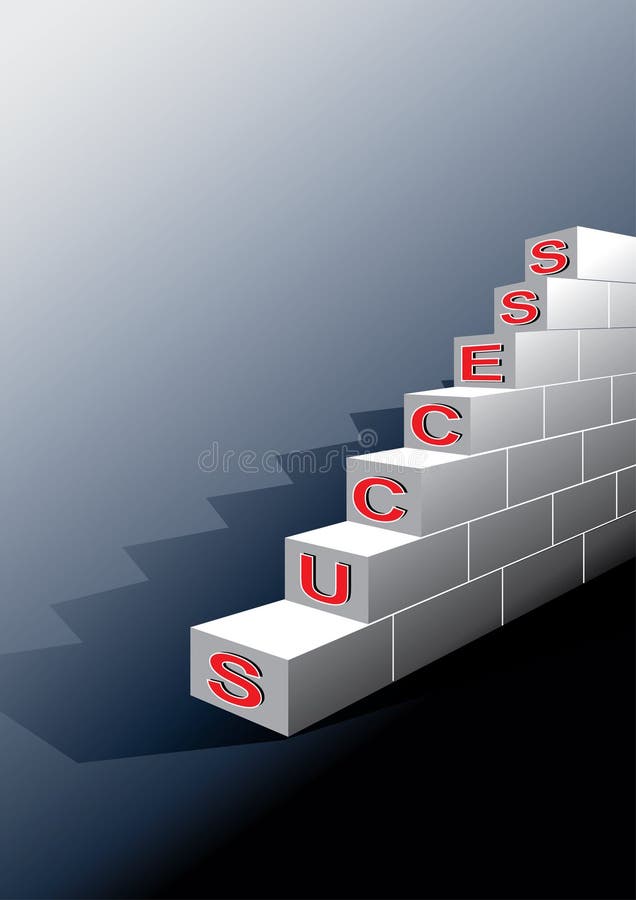 Stappen aan succes stock illustratie Stappen aan succes stock illustratie