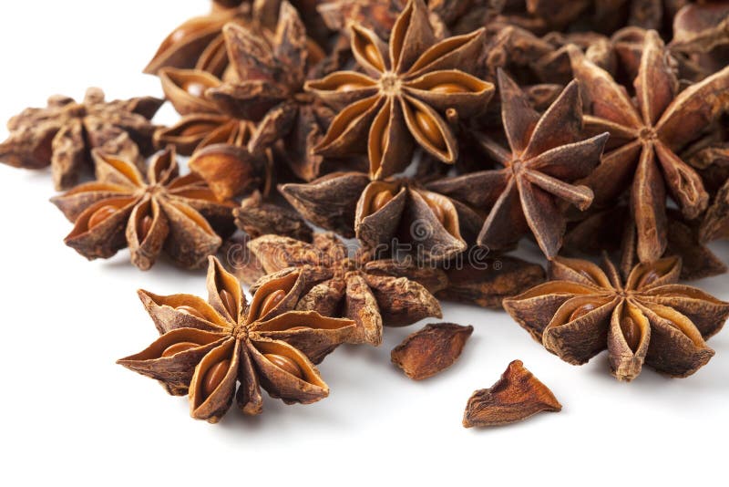 Organic Star Anise Tea on a White Background Stock Photo Image of