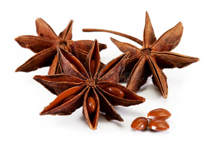 Organic Star Anise Tea on a White Background Stock Photo Image of