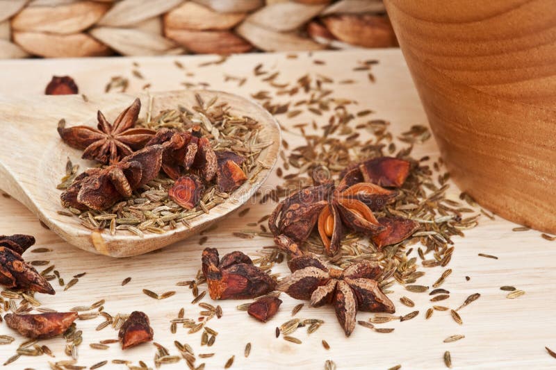 Star Anise and Cumin Seeds in Kitchen Stock Photo Image of kitchen