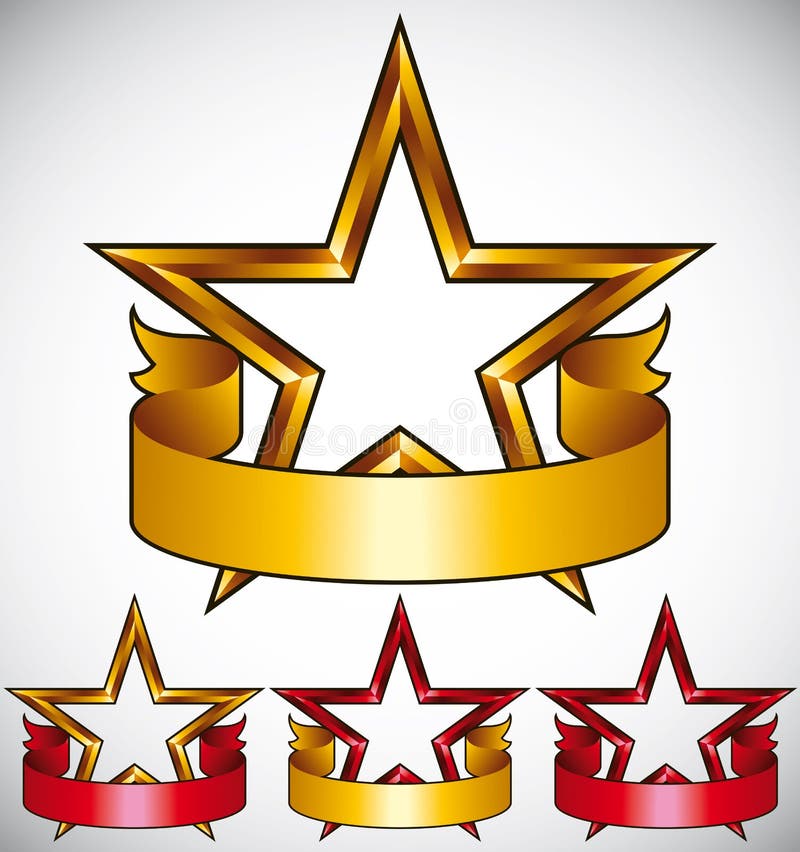 Star banners. stock vector. Illustration of rating, business - 47868374