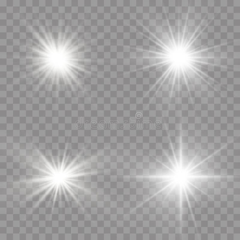 Star Burst with Light, White Sun Rays. Stock Illustration ...
