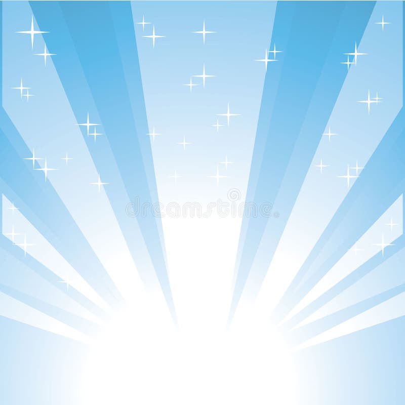 Star burst vector blue background