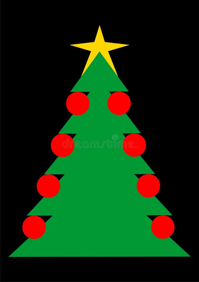 Star on Christmas tree stock vector. Illustration of traditional 7045281