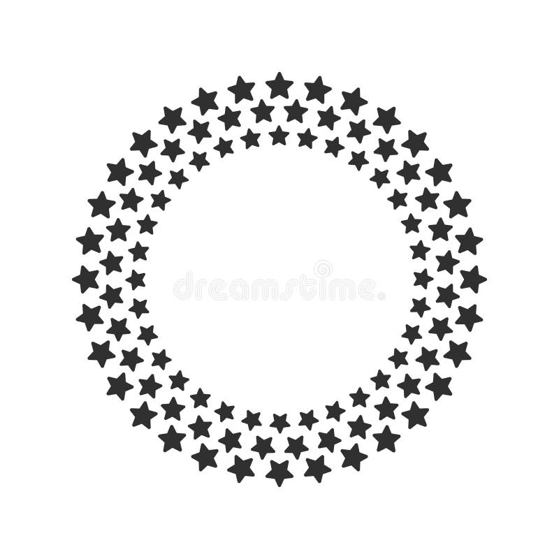 Star circle frame stock illustration. Illustration of circular - 304321586