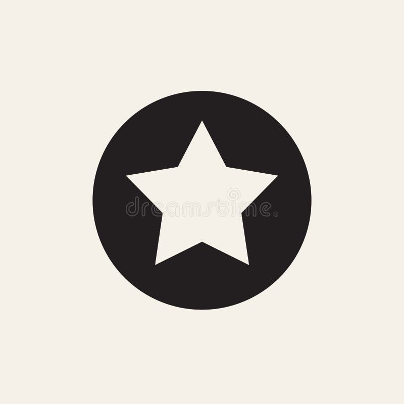 Star inside circle or star stamp flat icon for apps and websites Stock  Vector