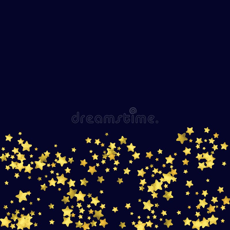 Star Confetti Isolated on Black Background. Stock Vector - Illustration ...