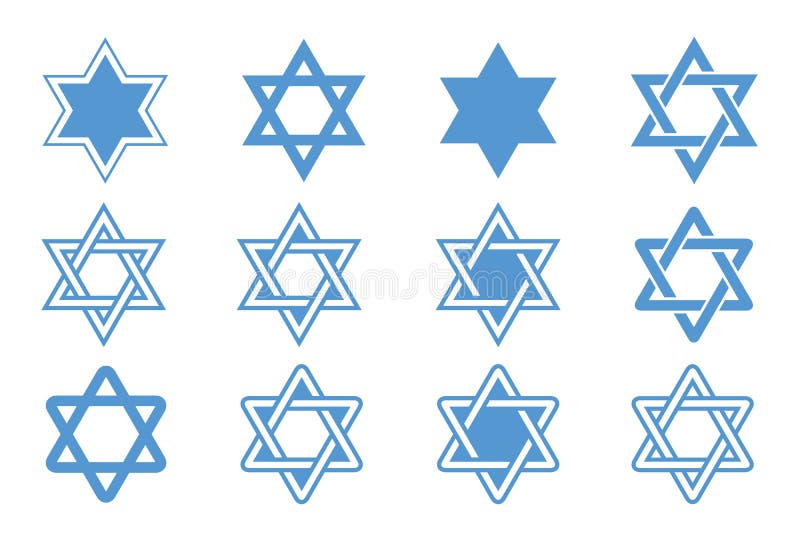 Star of David isolated on white background. Vector illustration. Star of David isolated on white background. Vector illustration.