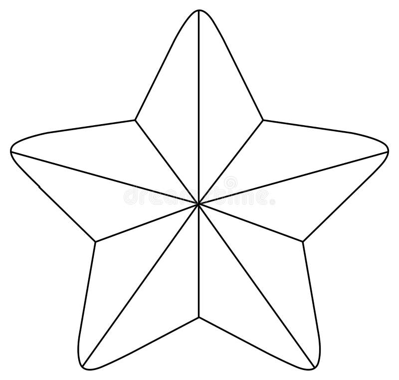 Star Doodle Outline for Colouring Stock Vector Illustration of