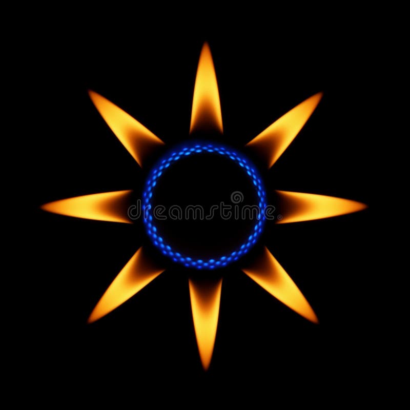 Download Star Flames stock illustration. Illustration of blue, heating - 457305