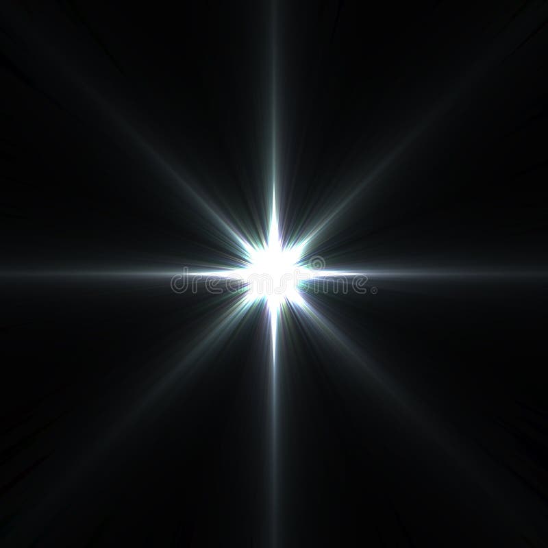 Star flares supernova isolated on black